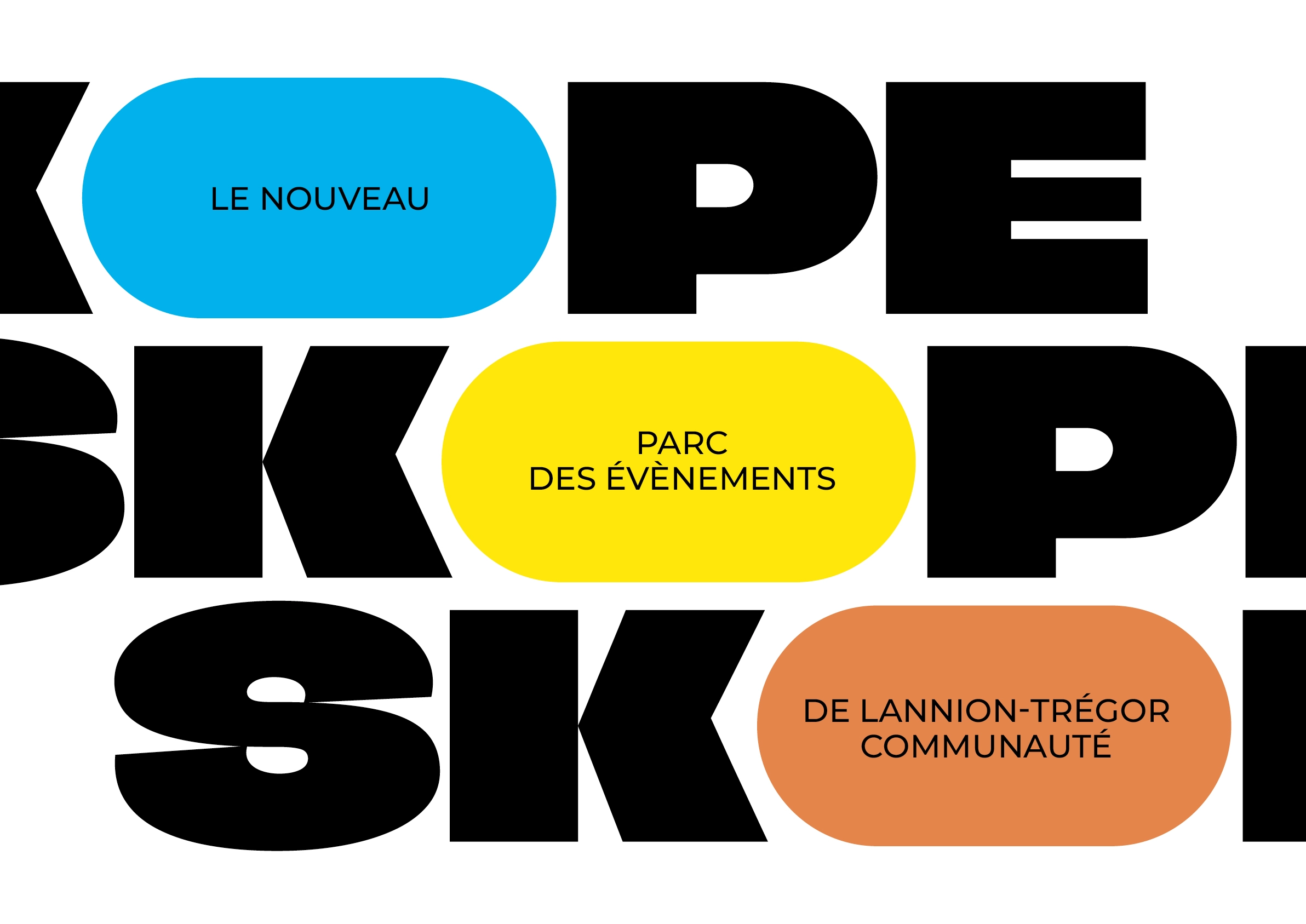 Variante de l'identité visuelle du SKOPE mettant en avant la modularité graphique et la diversité des usages